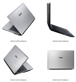 Illustration for article titled Asus UL Series Laptops: Thin and Light, Focus on Battery Life